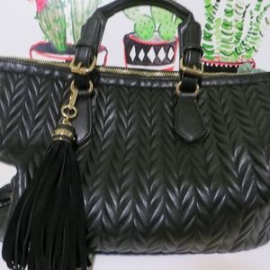 Dressbarn Black Tassel Purse